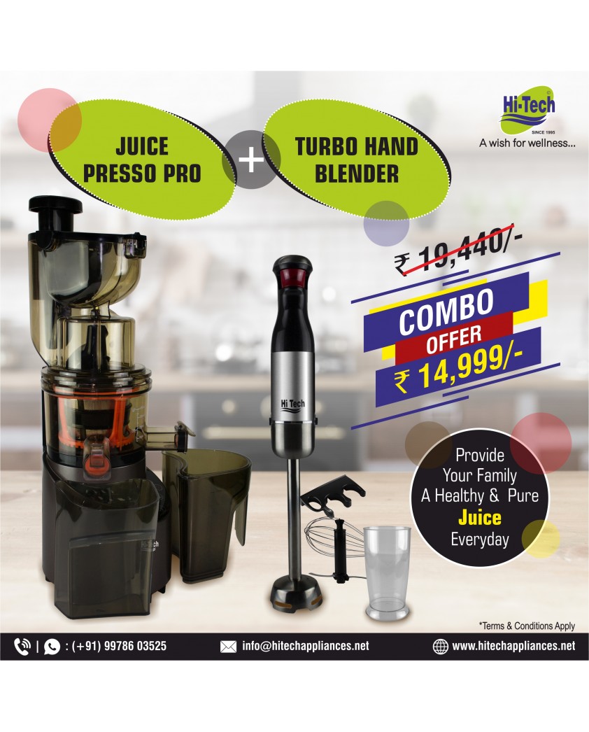 Combo Juice Presso Pro + Turbo Hand Blender